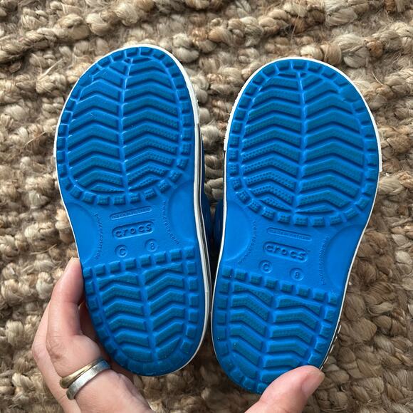 Crocs Kids Swiftwater Sandals – Blue/White – Size C8 - Picture 7 of 8